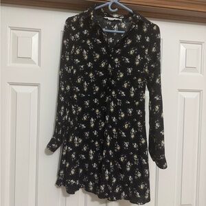 Black and Yellow Floral Dress